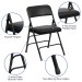 Black Heavy Duty Steel Folding Chair with Vinyl Seat